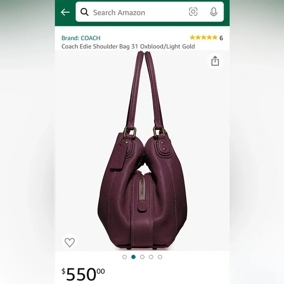 SOLD!! Coach Edie 31 Canyon Quilt Patchwork Cyclamen~OXBLOOD CALICO PRAIRIE~RARE - Picture 15 of 16